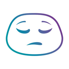 sad face emoji character vector illustration design