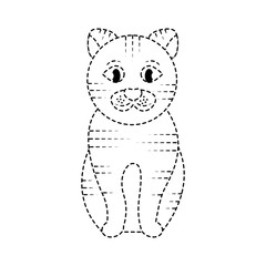 cat sitting pet animal domestic vector illustration