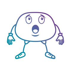 terrified face emoji character vector illustration design