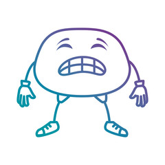 angry face emoji character vector illustration design