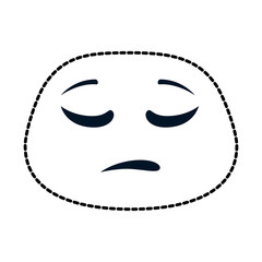 sad face emoji character vector illustration design