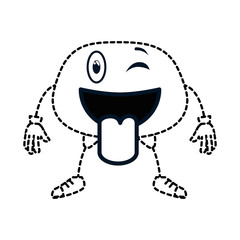 crazy face emogi character vector illustration design