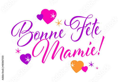 "Bonne fête Mamie" fichier vectoriel libre de droits sur la banque d