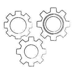 business gear cooperation team work concept vector illustration