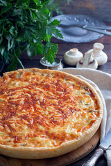 Chicken and cheese savory cake