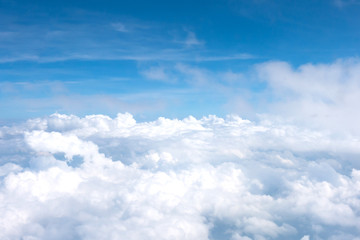 blue sky with clouds closeup