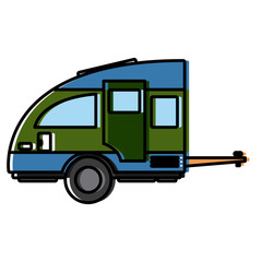 Trailer home isolated icon vector illustration graphic design