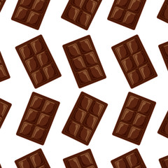 chocolate bar cocoa dessert seamless pattern vector illustration