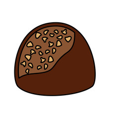 chocolate candy chips sweet delicious vector illustration