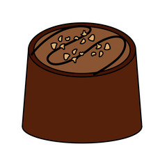 chocolate candy chips sweet delicious vector illustration