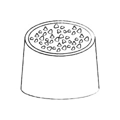 chocolate candy chips sweet delicious vector illustration