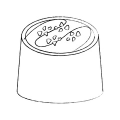 chocolate candy chips sweet delicious vector illustration