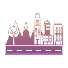 Fototapeta premium City buildings design