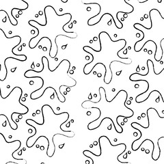 chocolate splash sweet delicious seamless pattern vector illustration
