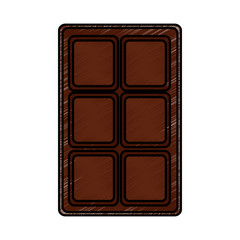 chocolate bar sweet block icon vector illustration