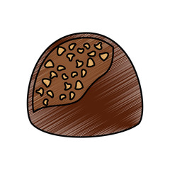 chocolate candy chips sweet delicious vector illustration