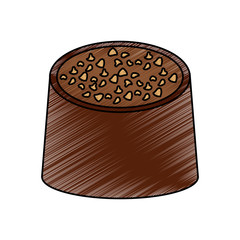 chocolate candy chips sweet delicious vector illustration