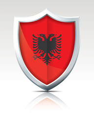 Shield with Flag of Albania