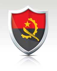 Shield with Flag of Angola