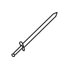 Sword medieval weapon icon vector illustrationgraphic design
