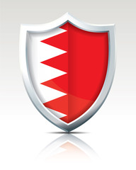 Shield with Flag of Bahrain