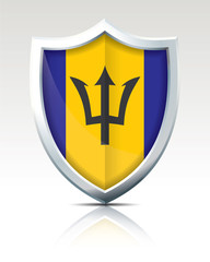 Shield with Flag of Barbados