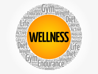 WELLNESS word cloud, fitness, sport, health concept
