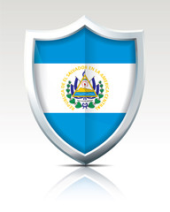 Shield with Flag of El Salvador