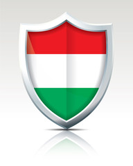 Shield with Flag of Hungary