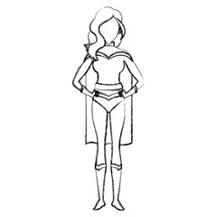 Woman superhero cartoon icon vector illustrationgraphic design