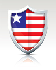Shield with Flag of Liberia