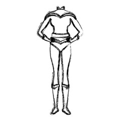 Superhero women costume icon vector illustrationgraphic design