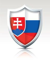 Shield with Flag of Slovakia