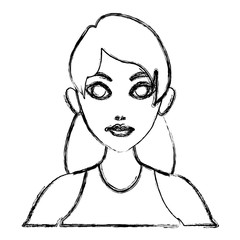 Beautiful woman profile cartoon icon vector illustrationgraphic design