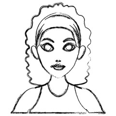 Beautiful woman profile cartoon icon vector illustrationgraphic design