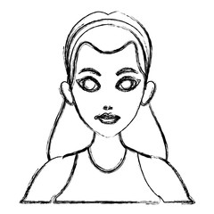 Beautiful woman profile cartoon icon vector illustrationgraphic design