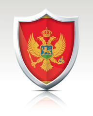 Shield with Flag of Montenegro