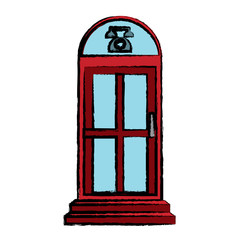 Obraz premium telephone box icon image