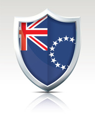 Shield with Flag of Cook Islands