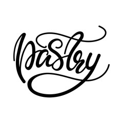 Obraz premium Lettering Pastry. Vector illustration.