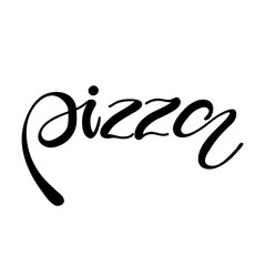 Lettering Pizza. Vector illustration.