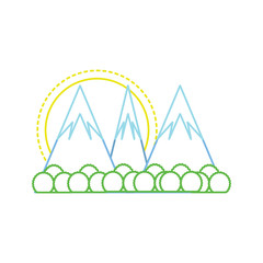 cartoon alps landscape