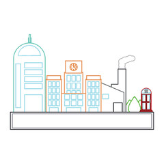 Obraz premium block with buildings icon