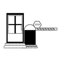 parking booth with barrier