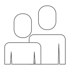 portrait business people teamwork partnership vector illustration