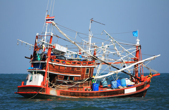 Generic Squid Fishing Boat Ship of Thailand