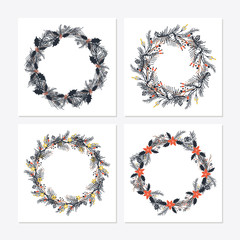 Cute hipster wreaths