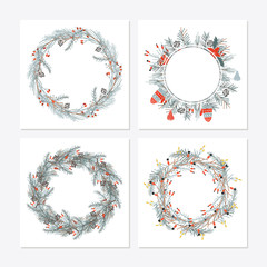Cute hipster wreaths