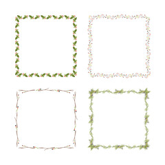 Square winter Christmas decorations