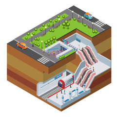 Isometric Metro Station Concept